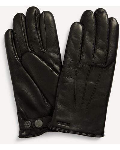 Hestra Mens Nelson Wool-lined Leather Gloves - Black
