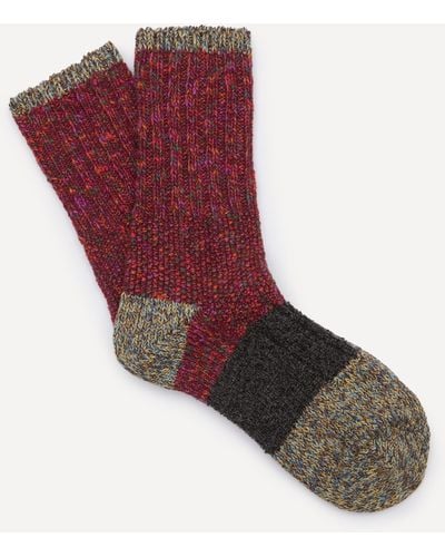 Kapital Mens Piquet Kogoin Socks One Size - Red