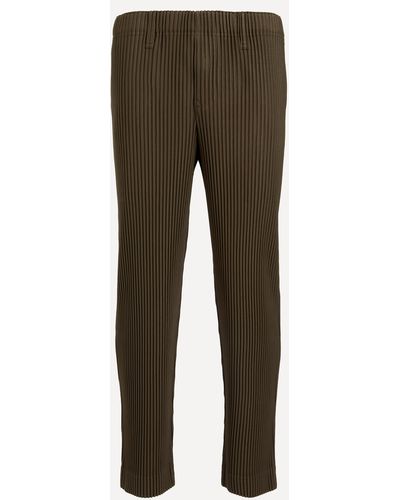 Homme Plissé Issey Miyake Mens Tailored Pleats 1 Straight Trousers - Multicolour
