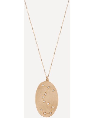 Brooke Gregson 14ct Gold Scorpio Astrology Diamond Necklace Luxury Valentine's Gift For Her - Metallic
