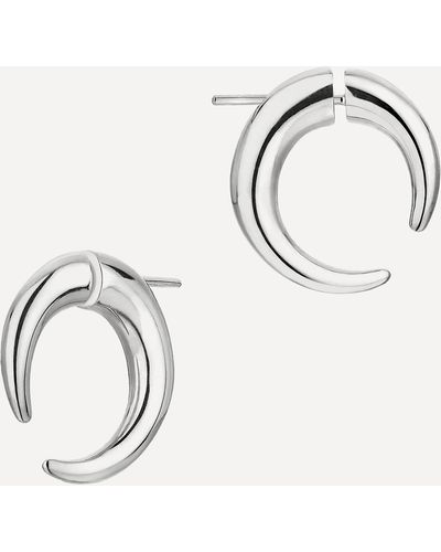 Shaun Leane Silver Quill Small Hoop Earrings One Size - Metallic