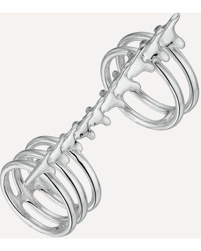 Shaun Leane Silver Serpent's Trace Long Double Band Ring - White
