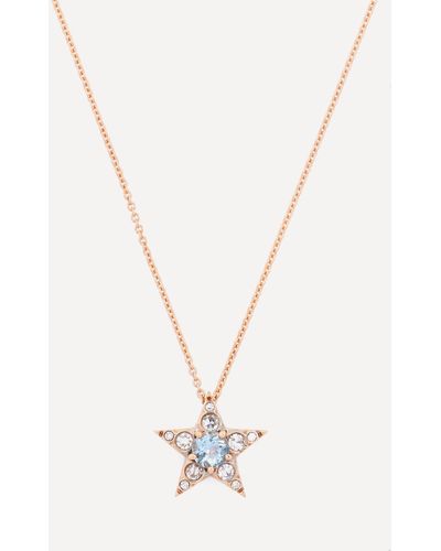 Selim Mouzannar 18ct Rose Gold Istanbul Aquamarine And Diamond Star Pendant Necklace - Brown