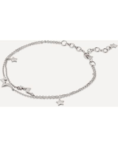 Dinny Hall Sterling Silver Stargazer Double Chain Wristlet Bracelet - Natural