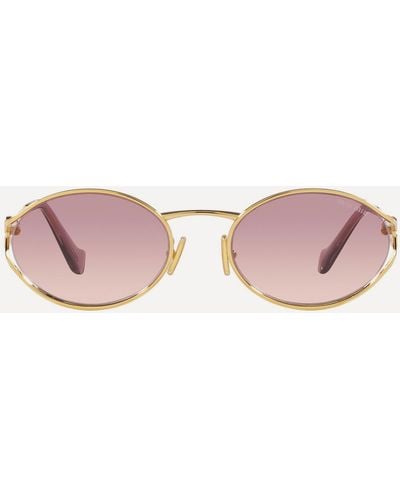 Miu Miu Women's Oval Sunglasses One Size - Pink
