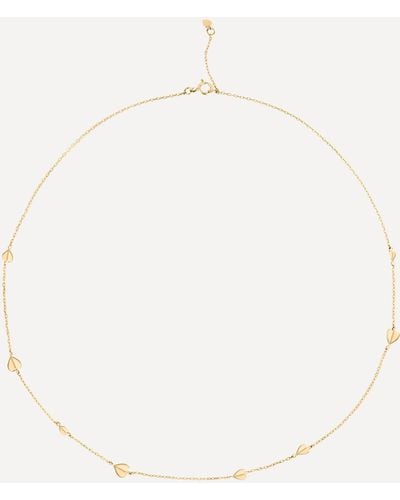 Dinny Hall 9ct Gold Bijou Folded Heart Necklace One Size - White