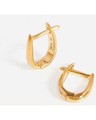 Missoma 18ct Gold-plated Vermeil Silver Plain Claw Huggie Hoop Earrings - Metallic