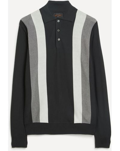 Beams Plus Mens Knit Graduation Polo Shirt 44/54 - Black