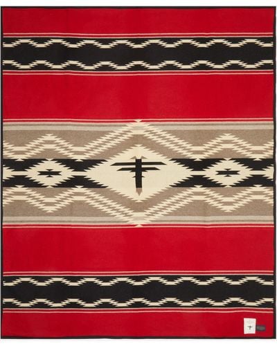Pendleton Mens Aicf Unnapped Blanket One Size - Red