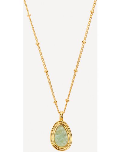 Estella Bartlett Gold-plated Amazonite Pear Pendant Necklace - Metallic