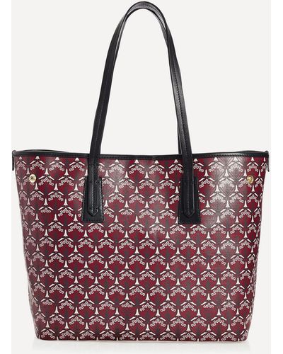 Liberty Little Marlborough Tote Bag In Iphis Canvas - Red