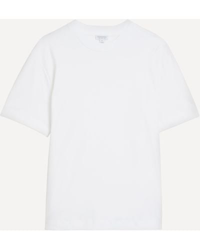Sunspel Mens Relaxed Fit T-shirt Xl - White