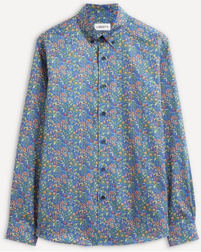 Liberty Catesby Cotton Twill Casual Button-down Shirt - Blue