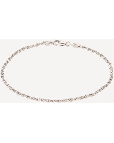 Miansai Mens Rhodium-plated Silver Rope Chain Bracelet - Natural