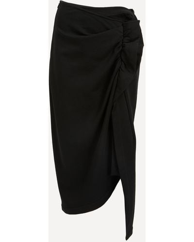 Dries Van Noten Women's Cotton Ruffle Skirt 16 - Black