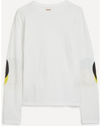 Kapital Mens 20 Jersey Long-sleeve T Catpital Patch T-shirt 3 - White