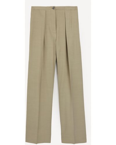 Acne Studios Women's Tailored Herringbone Pants 12 - Natural