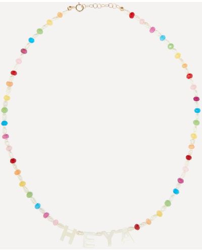 Roxanne First Heya Mother Of Pearl And Rainbow Agate Beaded Necklace - Multicolour