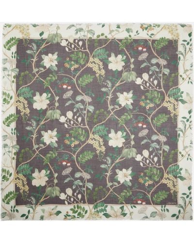 Liberty Women's Magical Plants 140x140 Silk-cashmere Scarf One Size - Green