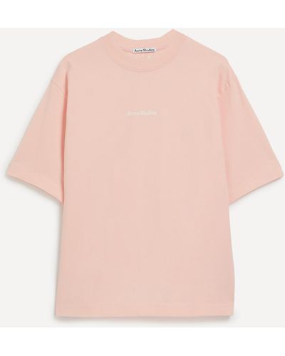 Acne Studios Mens Logo T-shirt Xs - Pink