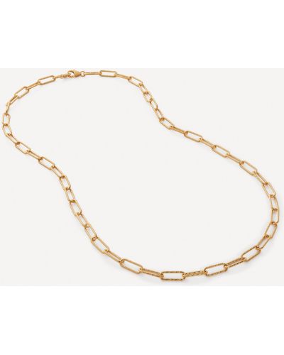 Monica Vinader 18ct Gold-plated Vermeil Silver Alta Textured Medium Chain Necklace - Natural