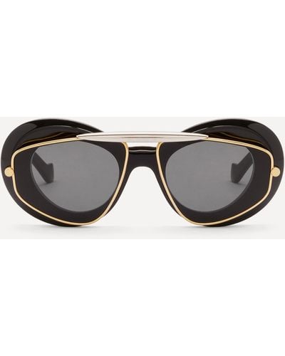 Loewe Wing Aviator Sunglasses - Black