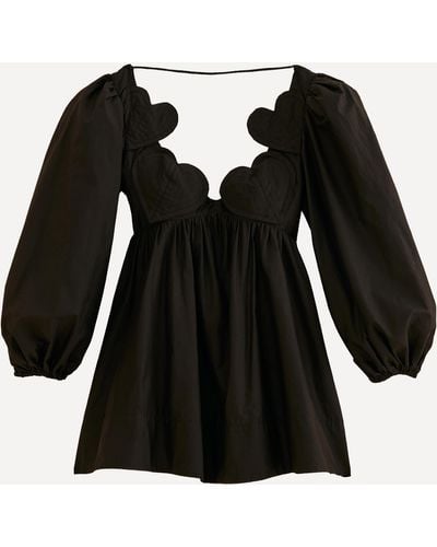 FARM Rio Heart Shaped Neckline Mini Dress - Black