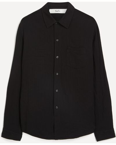 Séfr Mens Leo Long-sleeved Shirt - Black