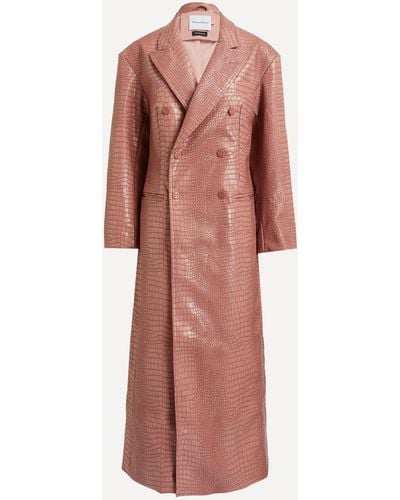 House Of Sunny Women's Reptile Overcoat - Pink