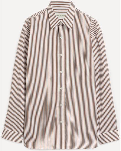 Dries Van Noten Mens Striped Cotton Shirt - Multicolour