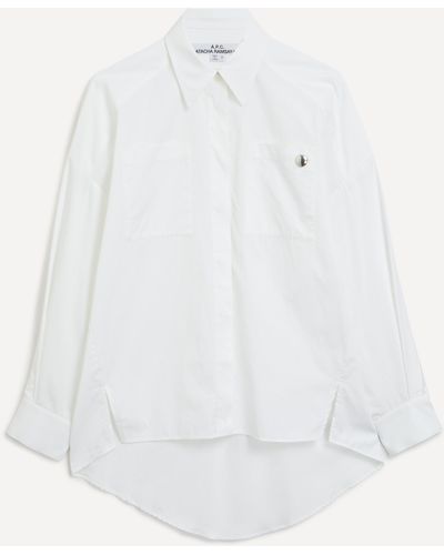 A.P.C. A. P.c. Women's Warvol Oversized Shirt 10 - White