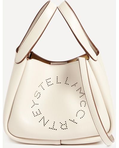 Stella McCartney Women's Logo Double Top Handle Crossbody Bag One Size - Natural