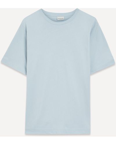 Dries Van Noten Mens Regular Fit Cotton T-shirt Xl - Blue
