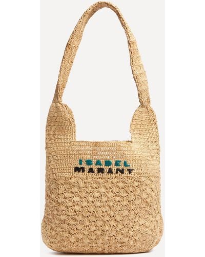 Isabel Marant Women's Praia Small Raffia Tote Bag One Size - Metallic