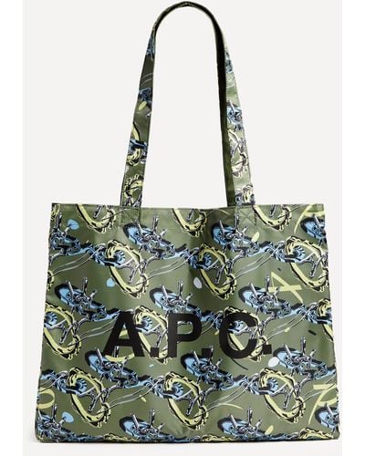 A.P.C. A. P.c. Mens Diane Reversible Shopping Tote Bag One Size - Green