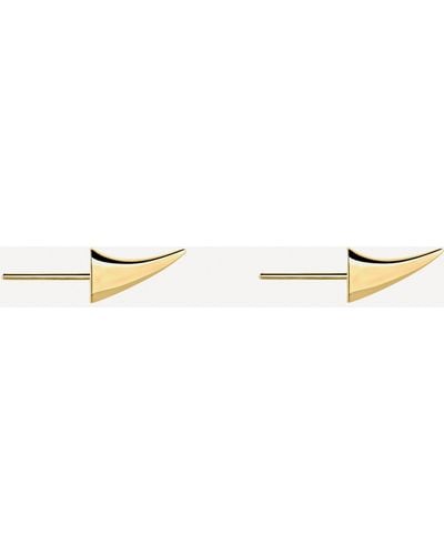 Shaun Leane Gold Plated Vermeil Silver Rose Thorn Large Swerve Stud Earrings - Natural
