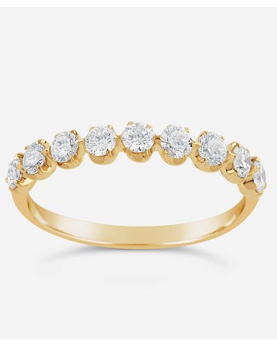 Dinny Hall Gold Elyhara Diamond Half Eternity Ring - White