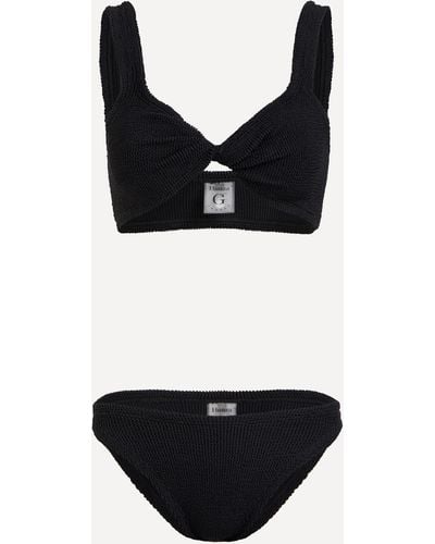 Hunza G Women's Juno Crinkle Bikini One Size - Black