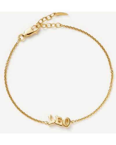 Missoma 18ct Gold-plated Vermeil Silver Leo Zodiac Pendant Bracelet - Metallic