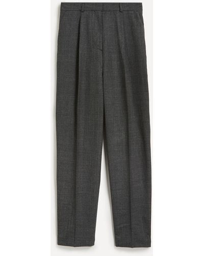 Totême Women's Single-pleat Tapered Trousers 12 - Grey