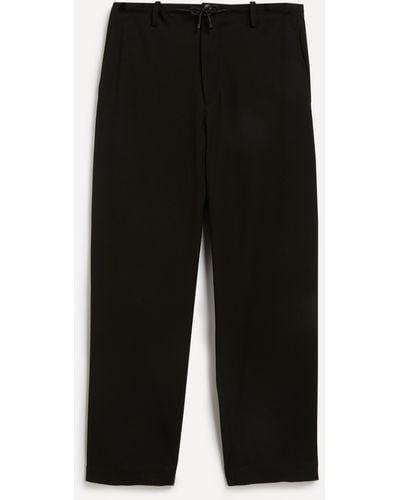 Dries Van Noten Mens Linen-blend Drawstring Pants 38/48 - Black