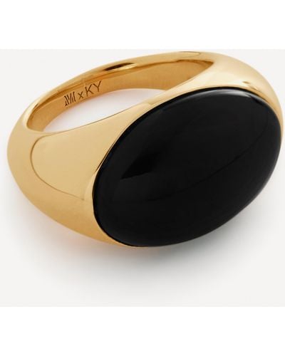 Monica Vinader X Kate Young 18ct Gold-plated Vermeil Silver Gemstone Ring - Black