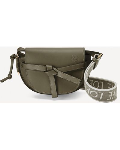 Loewe Women's Mini Gate Dual Leather Cross-body Bag - Green