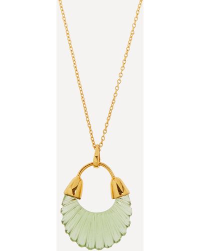 Shyla Gold-plated Etienne Glass Pendant Necklace - Metallic