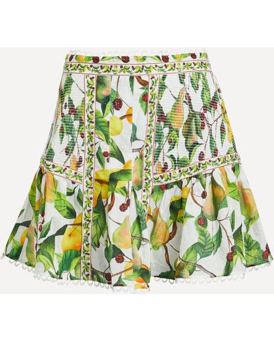FARM Rio Women's Off-white Fruit Orchard Mini-skirt - Green