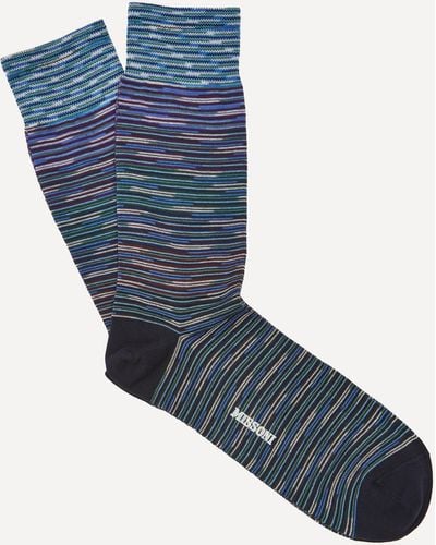Missoni Mens Stripe Socks - Blue