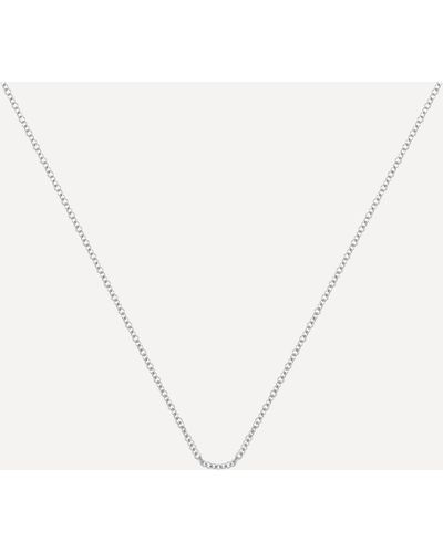 Monica Vinader Silver Long Fine Beaded Chain One Size - White