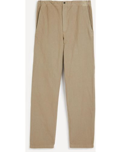 Norse Projects Mens Ezra Relaxed Cotton Linen Trousers 34 - Natural
