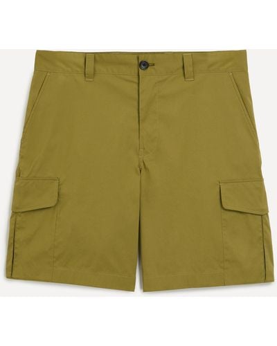 PS by Paul Smith Mens Cotton Poplin Cargo Shorts 30 - Green