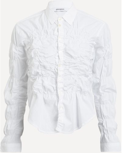 GIMAGUAS Women's Lupa Ruffled Shirt Xl - White